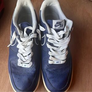 Nike Air Force 1 Low Navy Blue Void White AJ7280-400 Men’s Sneakers Size 11.5
